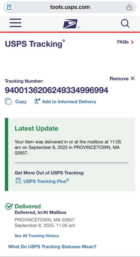Delivery Proof Tracking