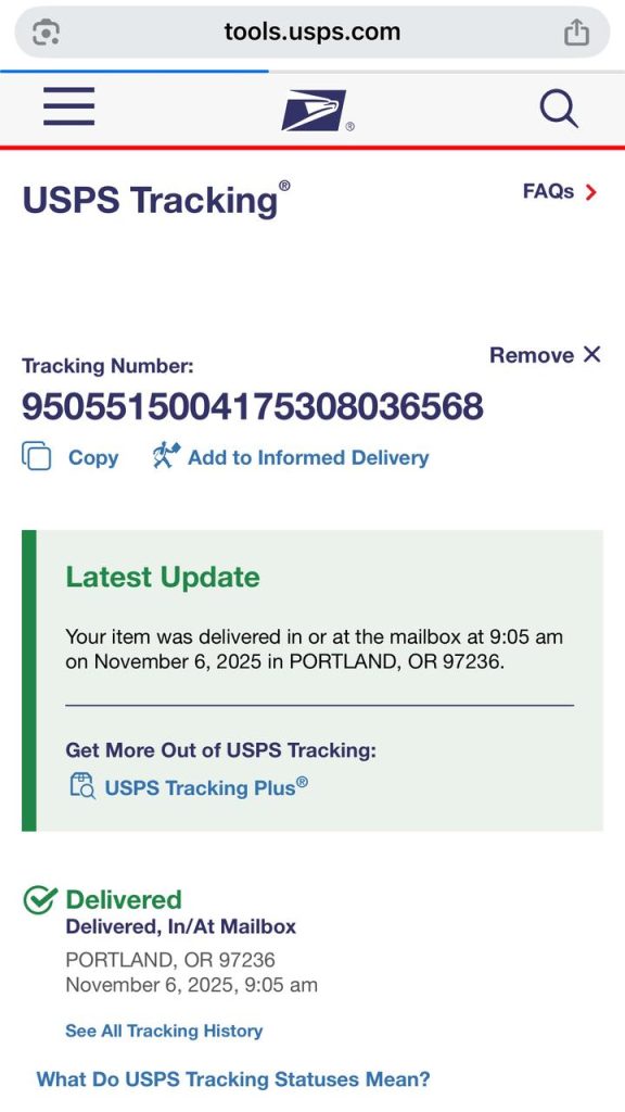 Delivery Proof Tracking