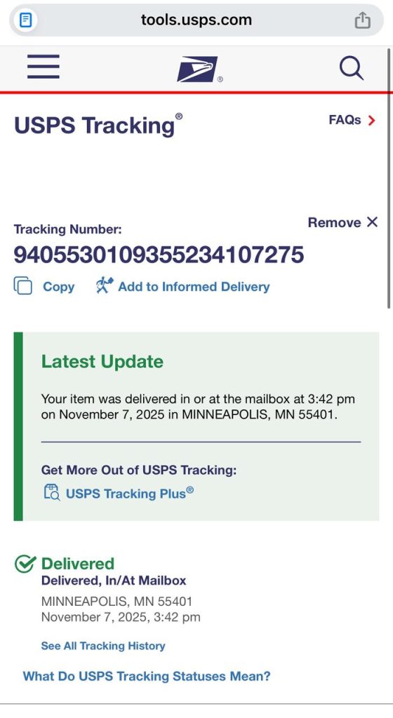 Delivery Proof Tracking